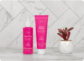 Dos productos de styling eSalon, uno al lado del otro.