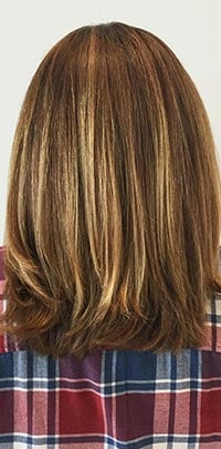 After Light Set brunette highlight application